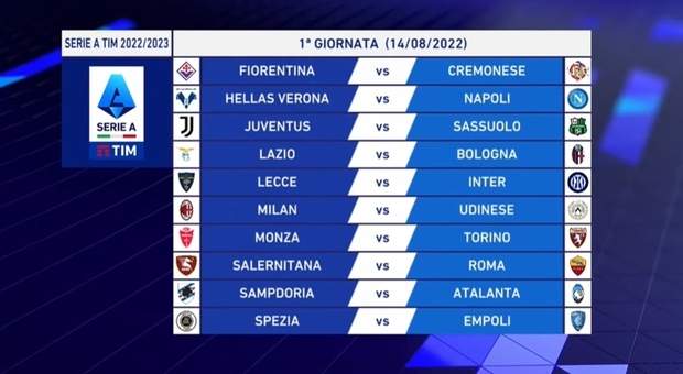 CALENDARIO SERIE A 2022/2023