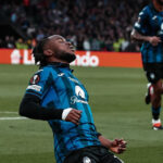 Lookman esulta nella finale di Europa League tra Atalanta e Bayer Leverkusen