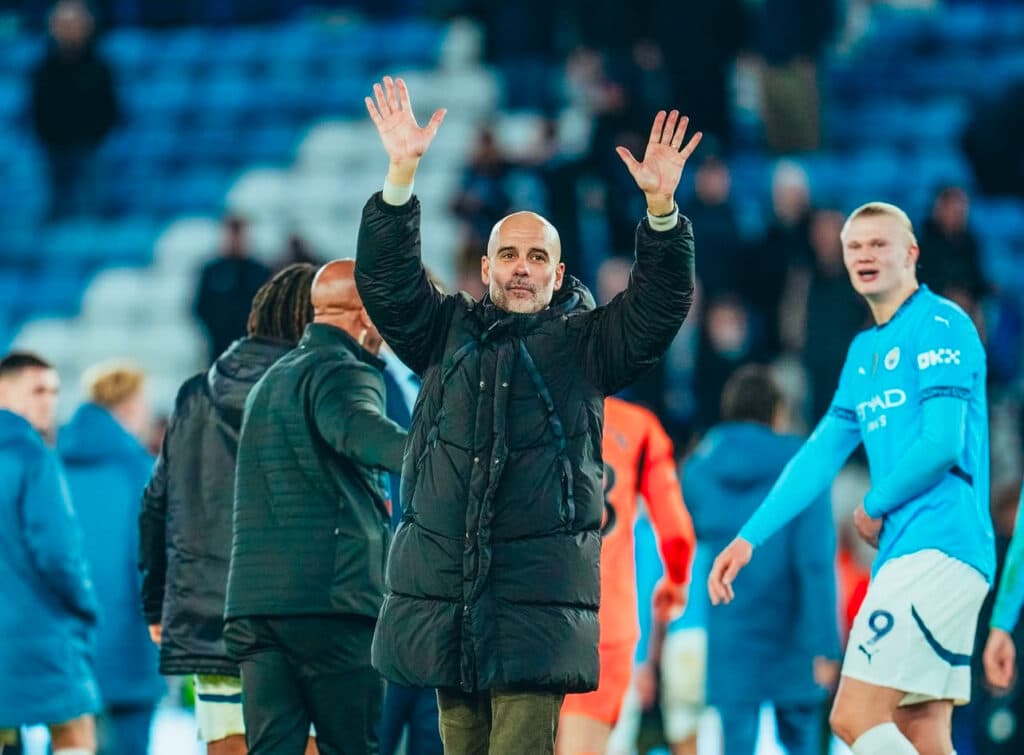 Haaland and Guardiola, Manchester City 29/12/2024