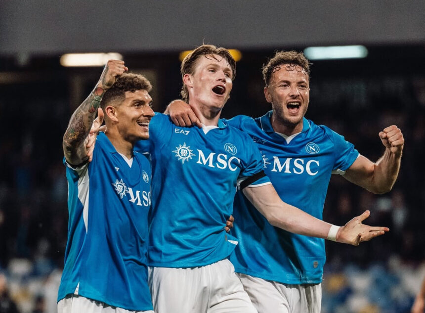 Napoli, McTominay Di Lorenzo e Rrhamani