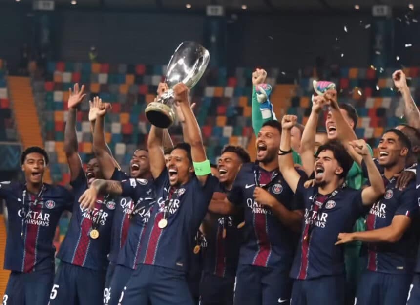 Psg, celebrazioni supercoppa europea