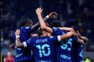 Inter-Torino 5-0 festeggiamenti