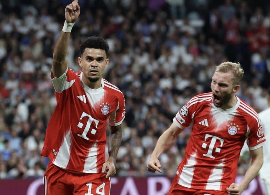 Luis Diaz, Real Madrid Bayern Monaco, Bernabeu 7/4/2026